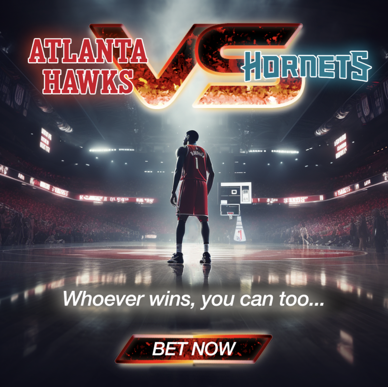 NBA advertising campaign, highlighting bold texts, NBA-related imagery and relevant text