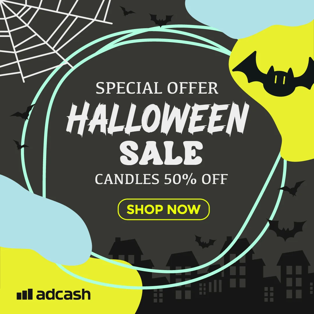 Halloween themed interstitial ad